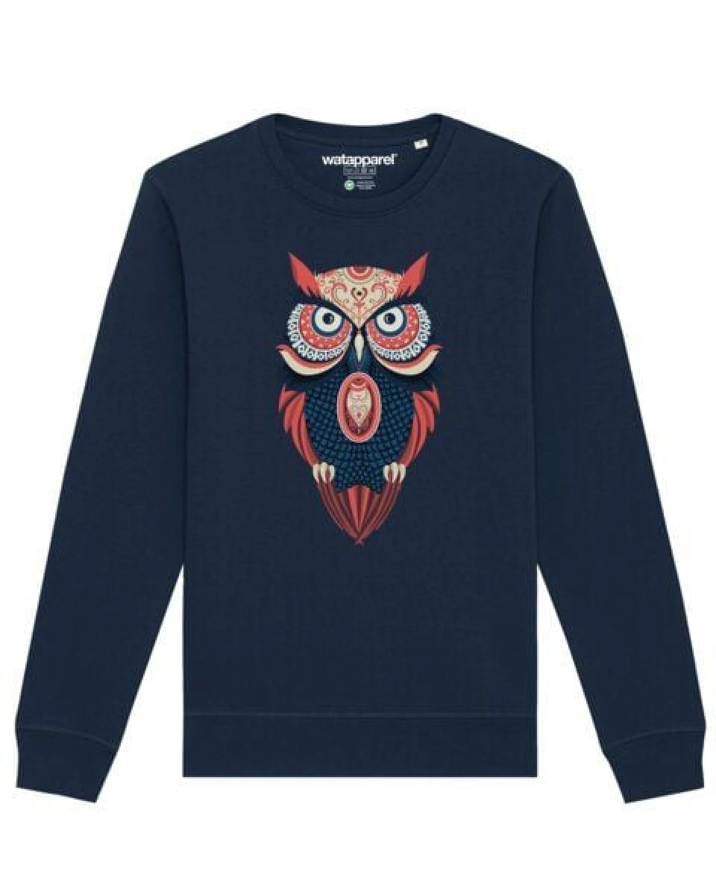 watapparel Sweatshirt Unisex Colorful Owl – Ansicht 2