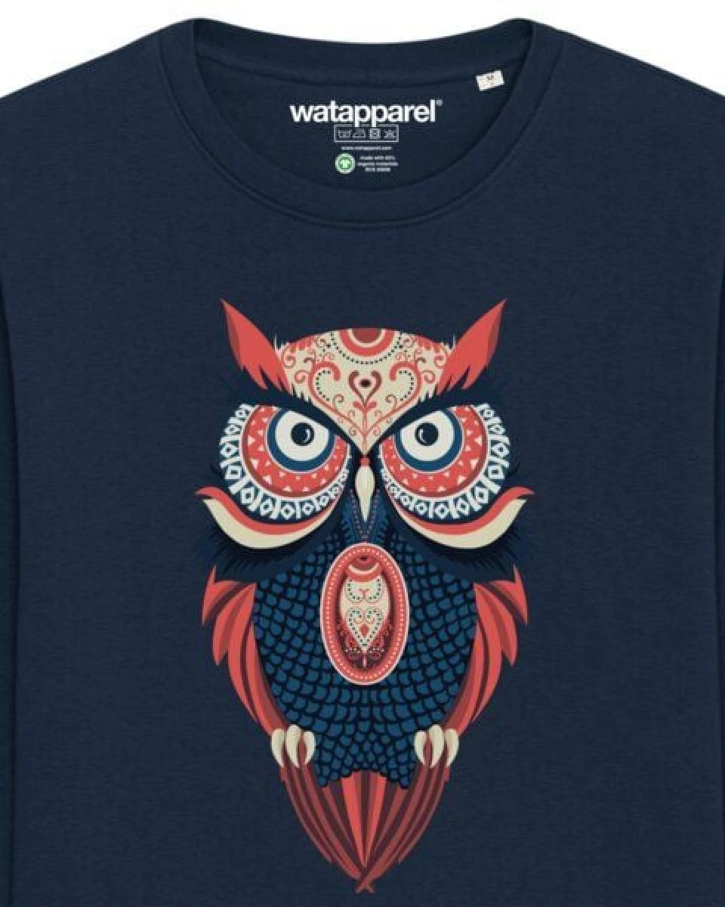 watapparel Sweatshirt Unisex Colorful Owl – Ansicht 3