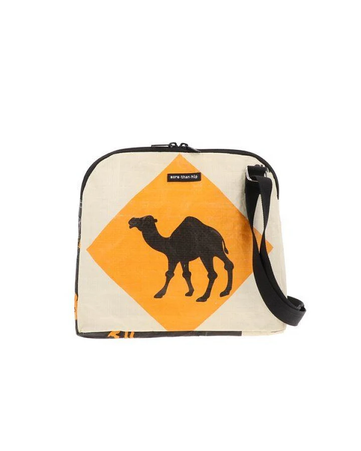 MoreThanHip Schultertasche aus Zement- oder Tierfuttersäcken - Stylische Damentasche mit Charakter - Amara