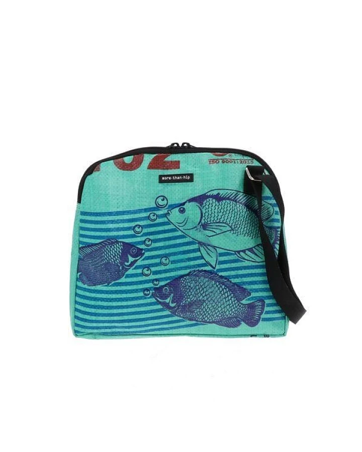 MoreThanHip Schultertasche aus Zement- oder Tierfuttersäcken - Stylische Damentasche mit Charakter - Amara