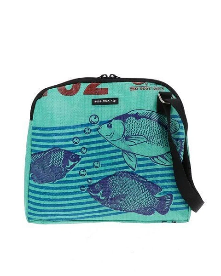 MoreThanHip Schultertasche aus Zement- oder Tierfuttersäcken - Stylische Damentasche mit Charakter - Amara