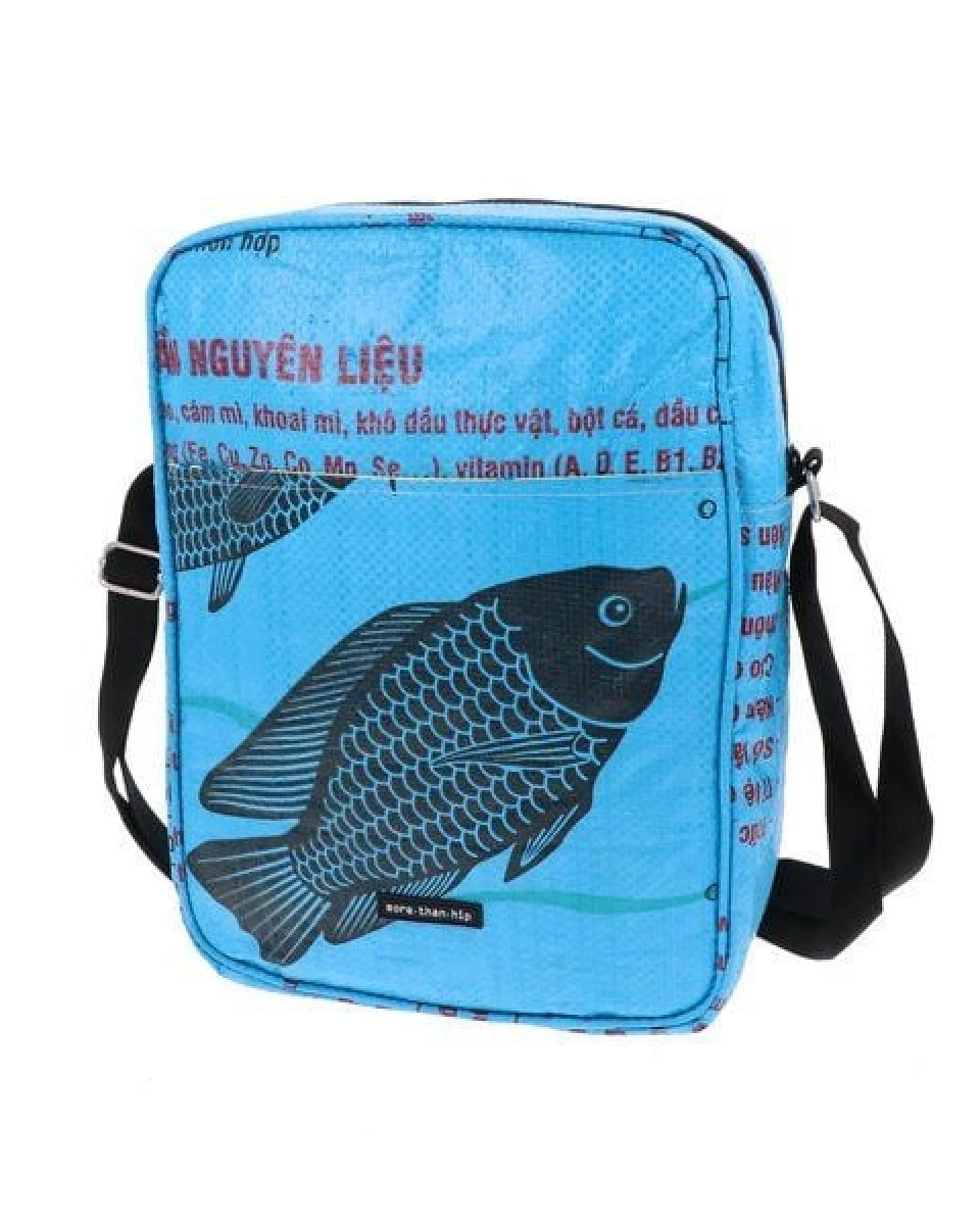 MoreThanHip Unisex Umhängetasche aus recycelten Zement- oder Tierfuttersäcken - Kosal – Ansicht 4