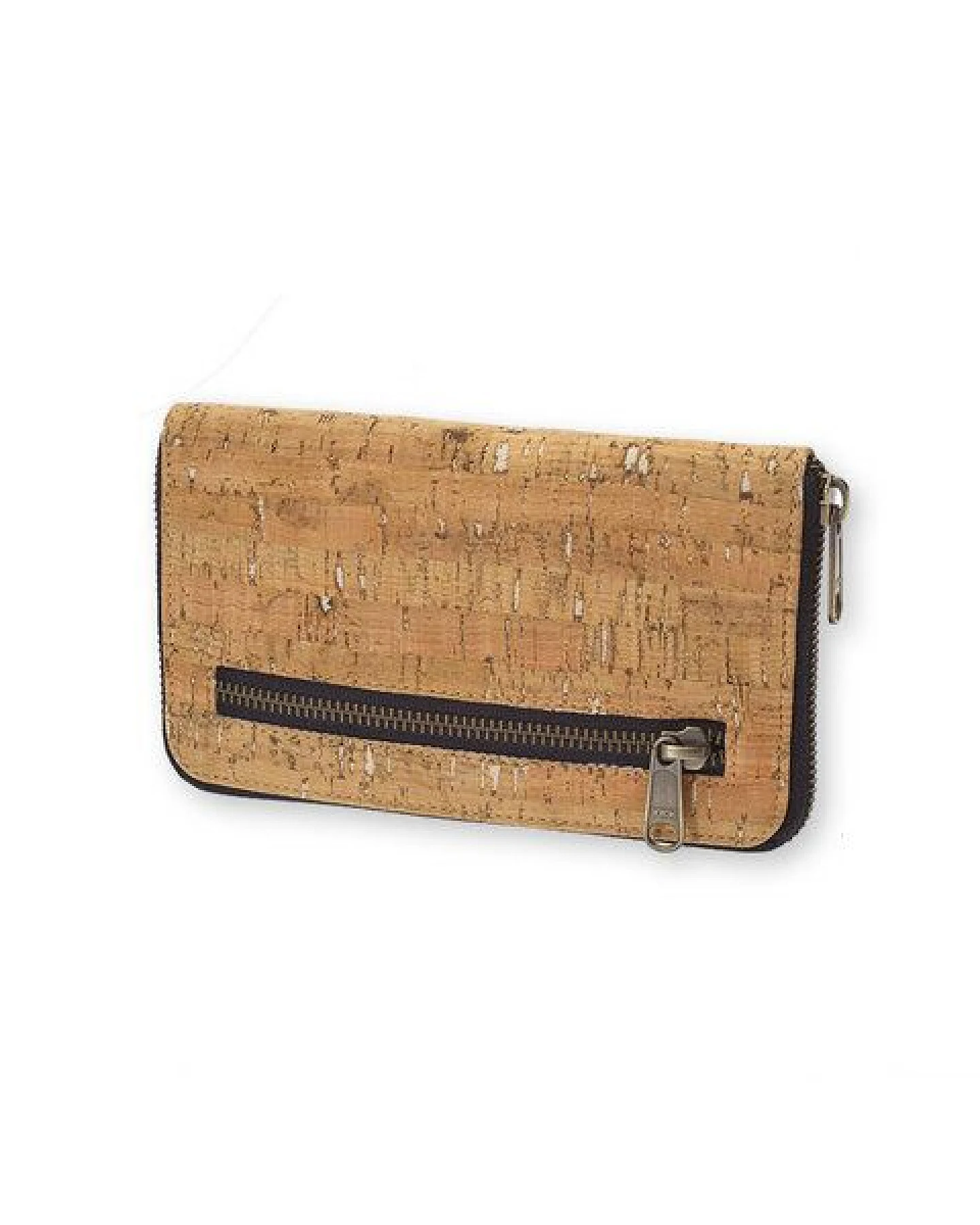 weltPartner Portemonnaie / Geldbeutel aus Kork und Bio-Baumwolle, 18x11cm – Ansicht 2