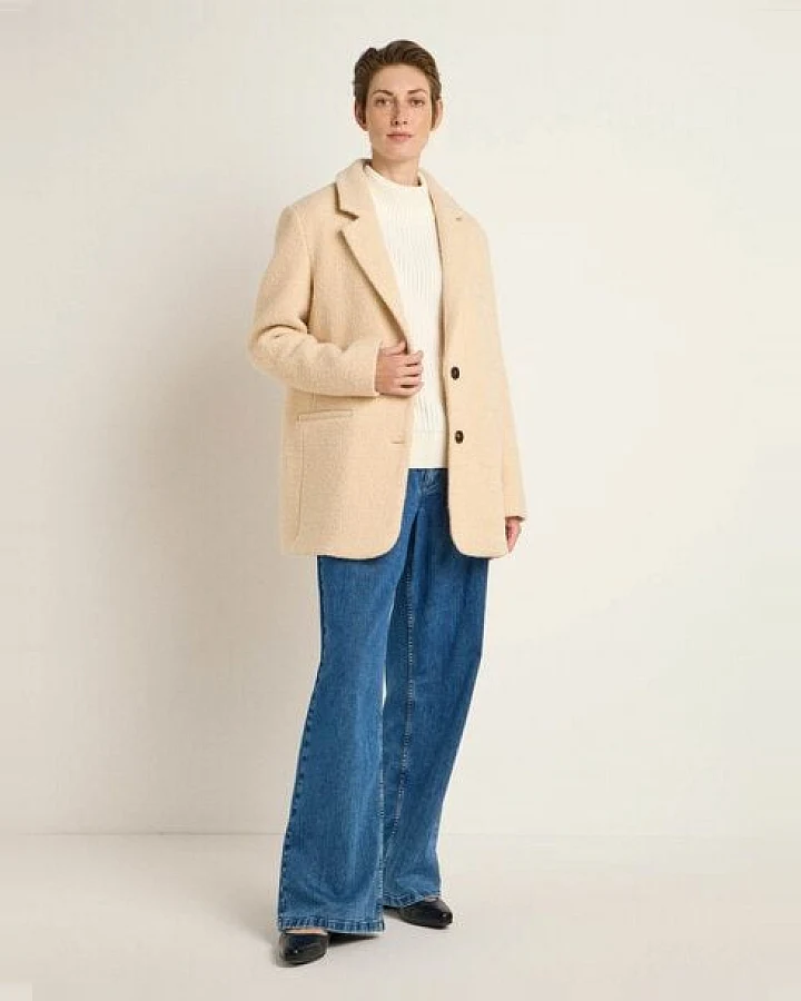 LANIUS Boucle Blazermantel aus Bio-Schurwolle