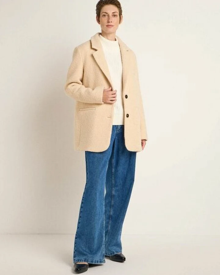 LANIUS Boucle Blazermantel aus Bio-Schurwolle
