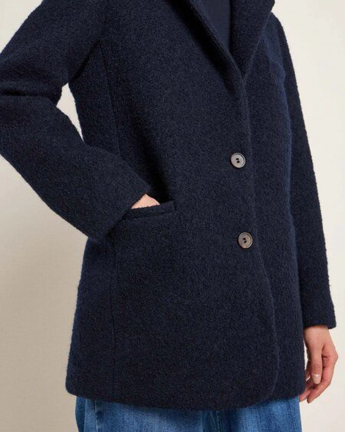 LANIUS Boucle Blazermantel aus Bio-Schurwolle – Ansicht 3
