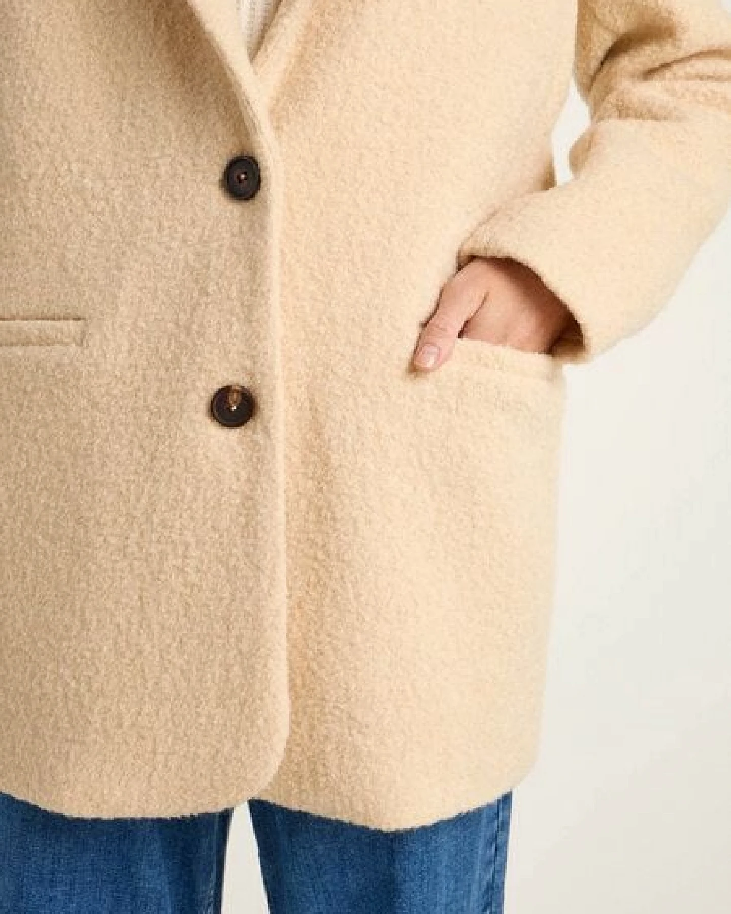 LANIUS Boucle Blazermantel aus Bio-Schurwolle – Ansicht 4