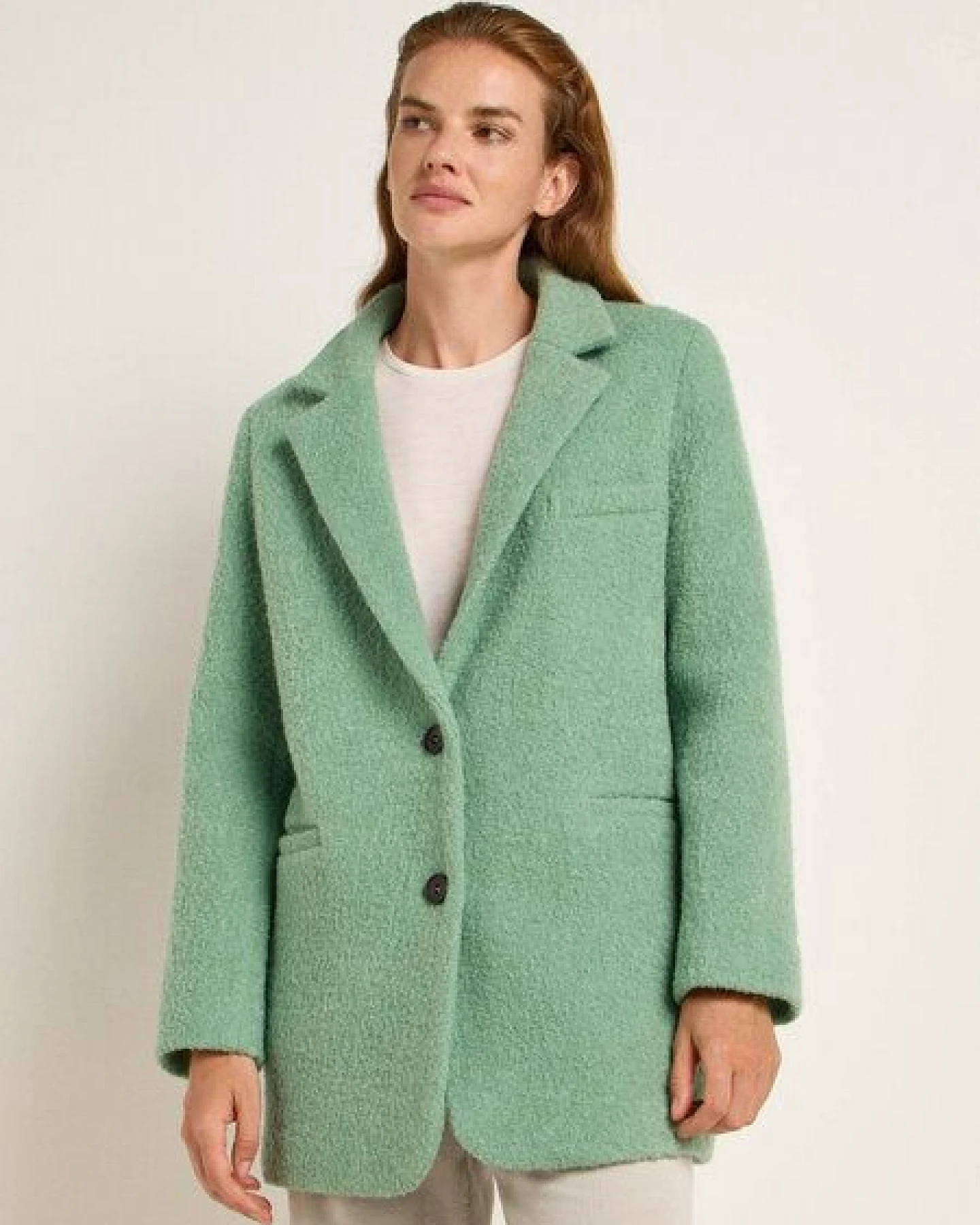 LANIUS Boucle Blazermantel aus Bio-Schurwolle – Ansicht 2