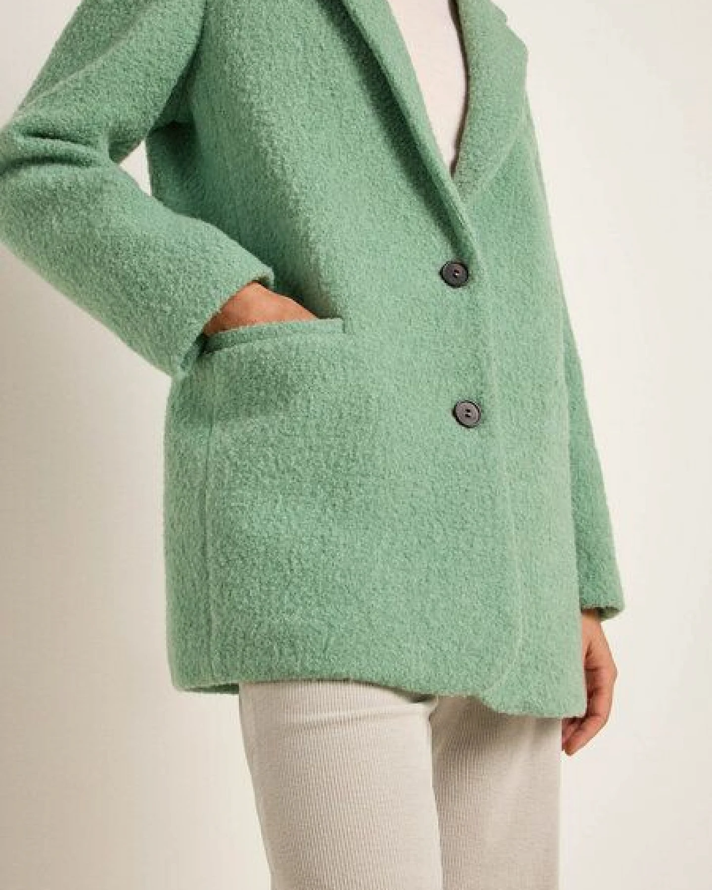 LANIUS Boucle Blazermantel aus Bio-Schurwolle – Ansicht 4