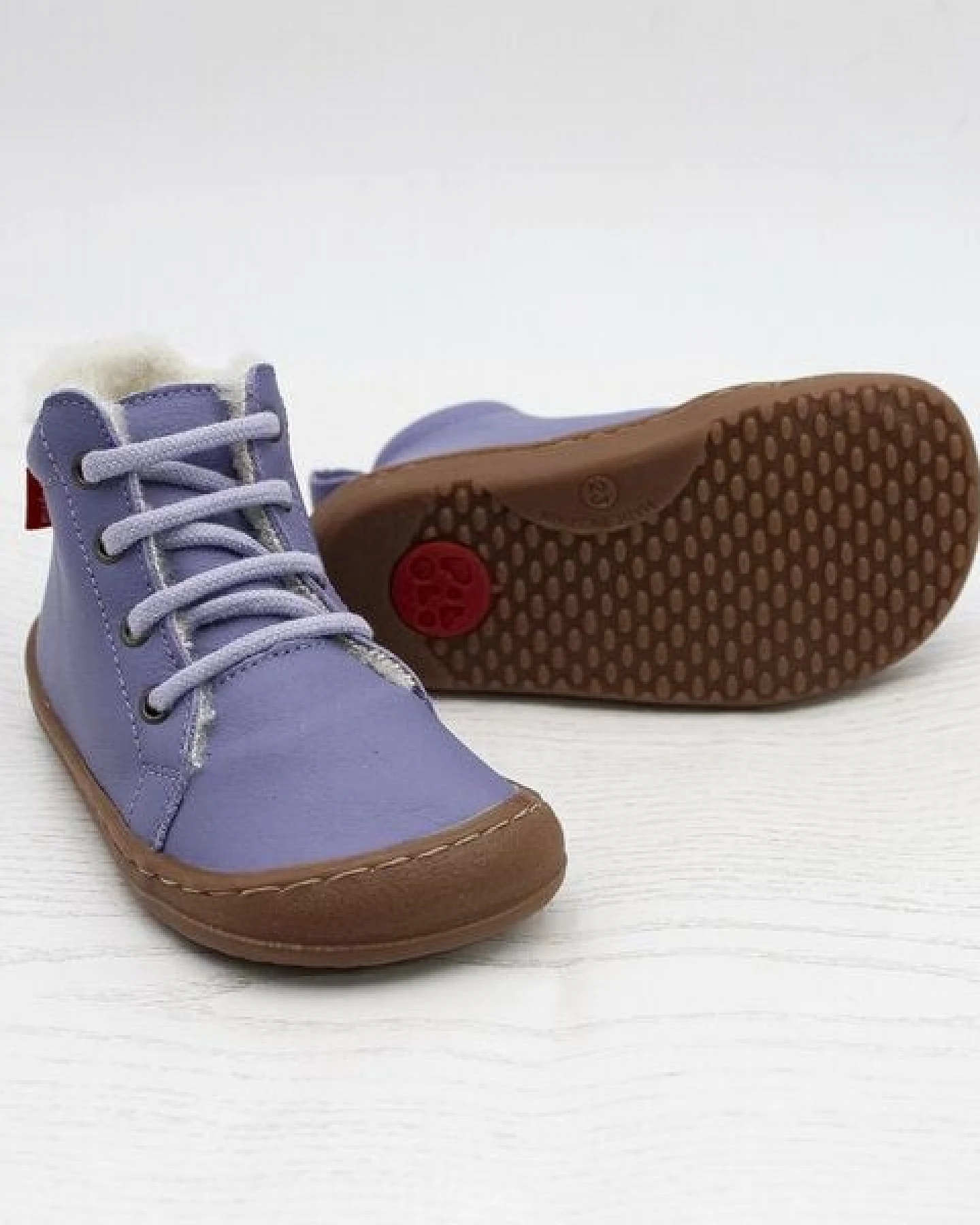 POLOLO Barfußhalbschuh, wollgefüttert, Schnürung – Ansicht 4