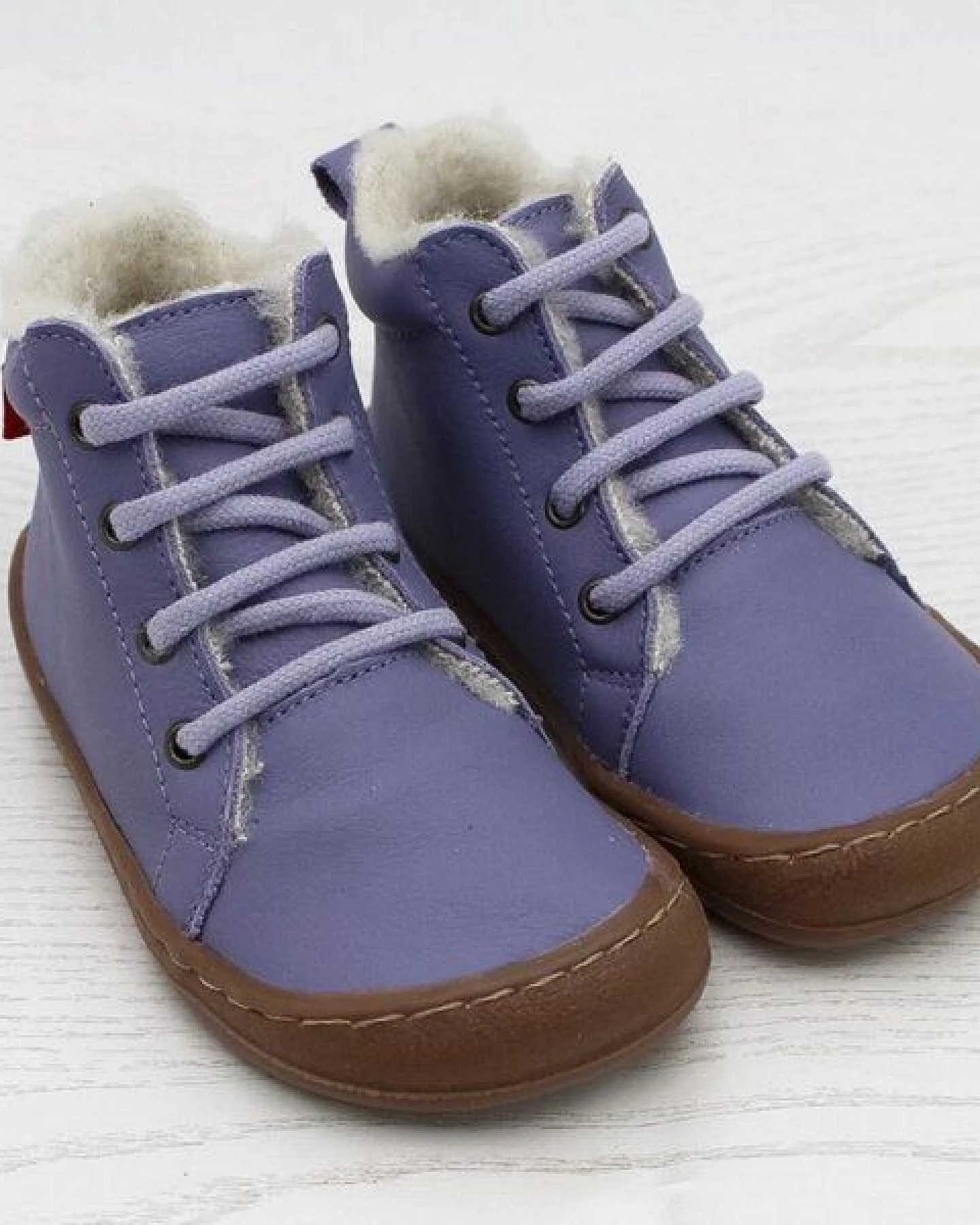 POLOLO Barfußhalbschuh, wollgefüttert, Schnürung – Ansicht 2