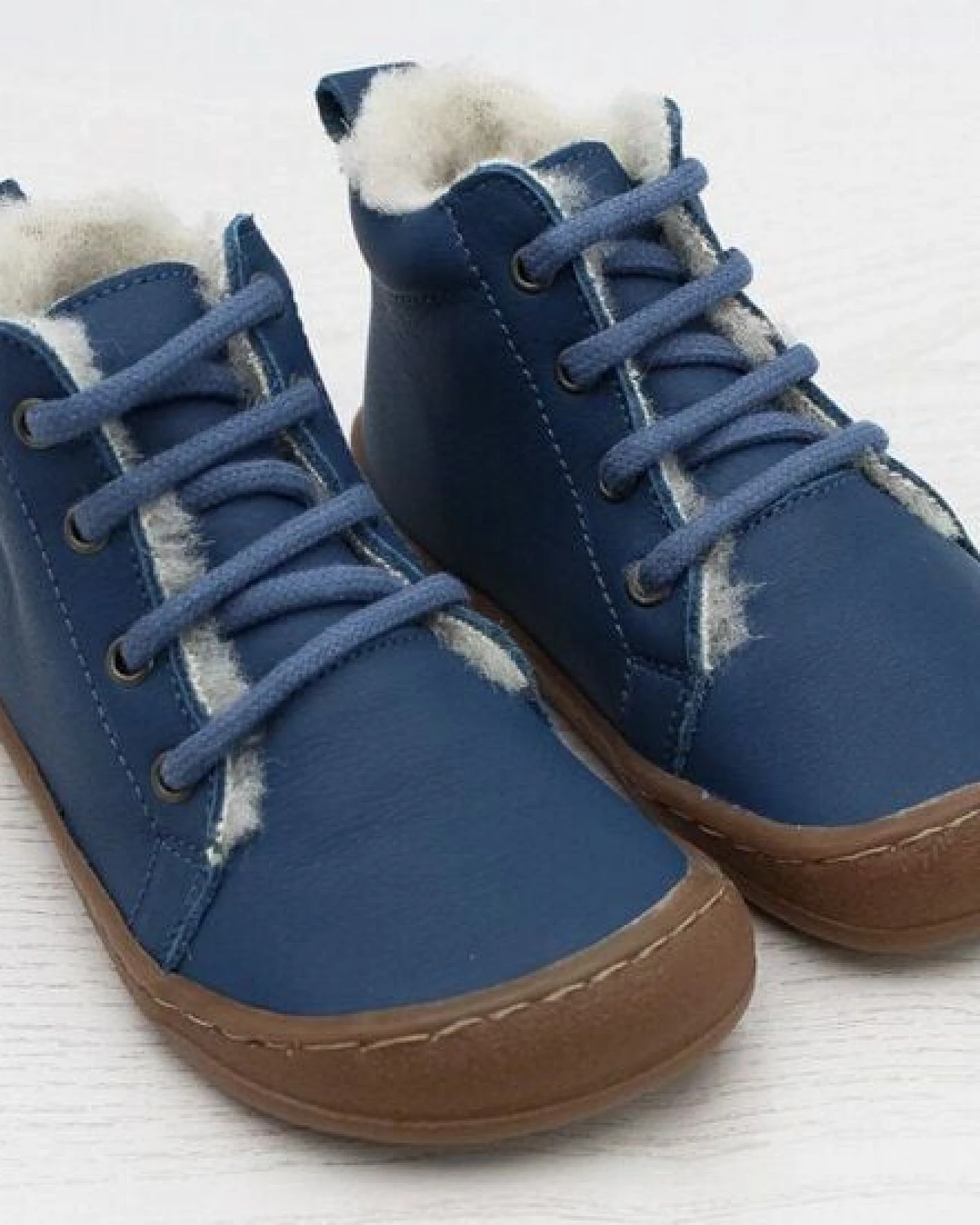POLOLO Barfußhalbschuh, wollgefüttert, Schnürung – Ansicht 2