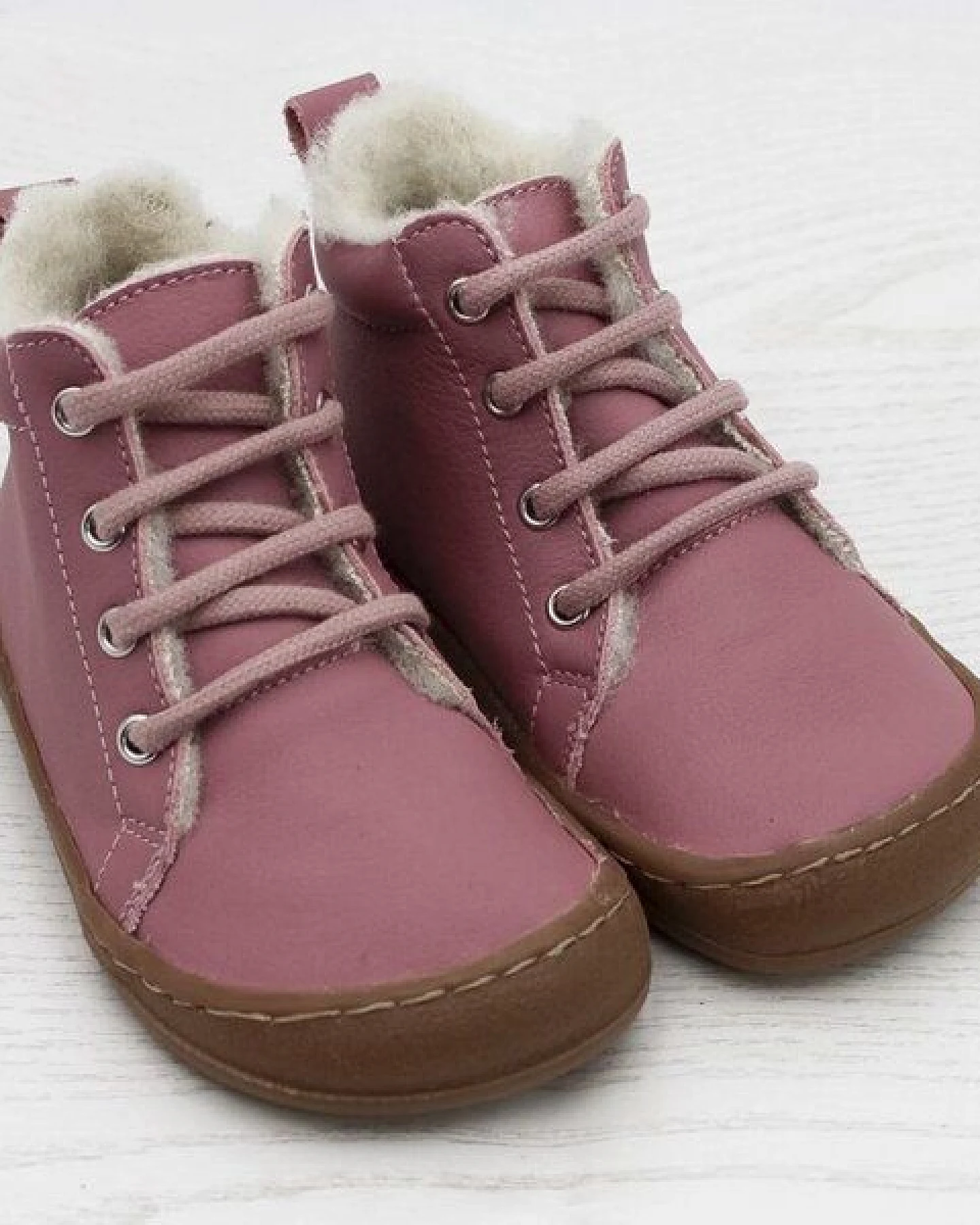 POLOLO Barfußhalbschuh, wollgefüttert, Schnürung – Ansicht 2