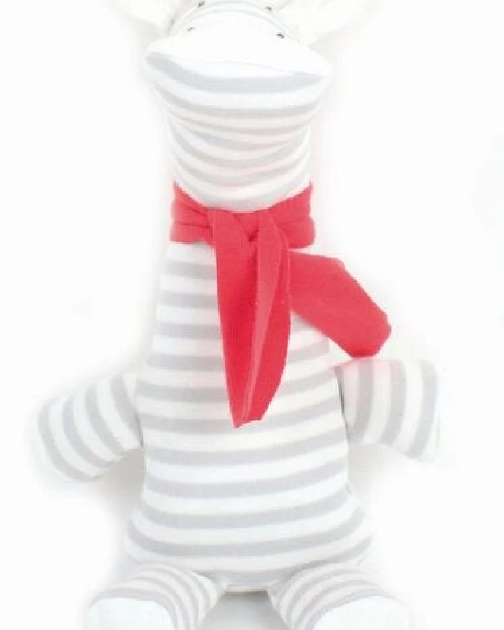 El Puente Stoffpuppe "Giraffe" 100% Baumwolle aus kbA, verschiedene Farben, L 24 cm