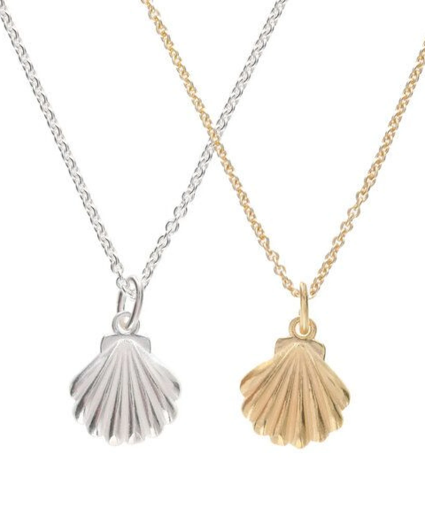 BELLYBIRD Jewellery Halskette - kleine Muschel, Anhänger/ Silber/ Silber vergoldet – Ansicht 2