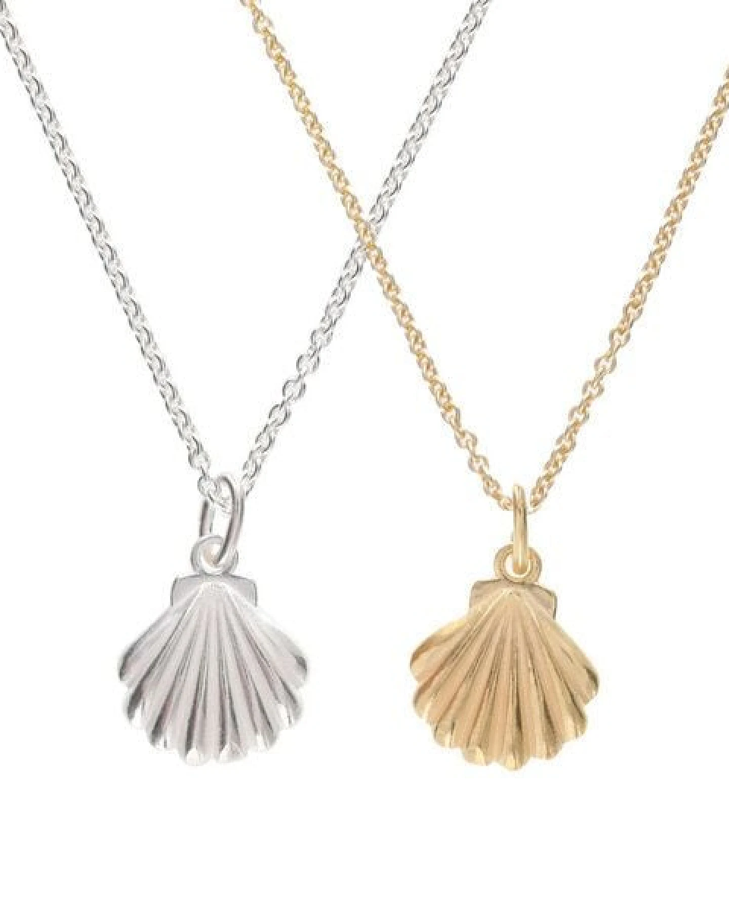 BELLYBIRD Jewellery Halskette - kleine Muschel, Anhänger/ Silber/ Silber vergoldet – Ansicht 2