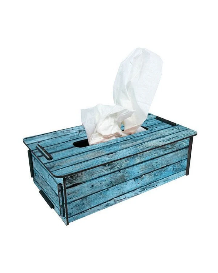 WERKHAUS Tissue-Box - Holz türkis