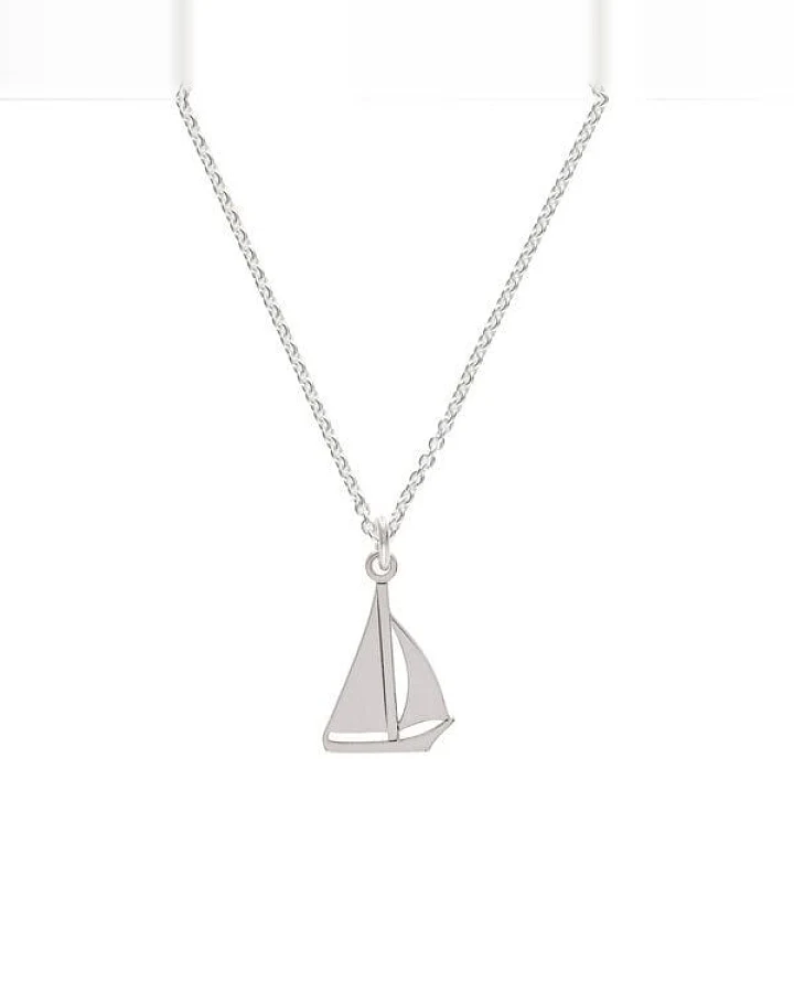 BELLYBIRD Jewellery Halskette - kleines Segelboot, Anhänger/ Silber/ Silber vergoldet