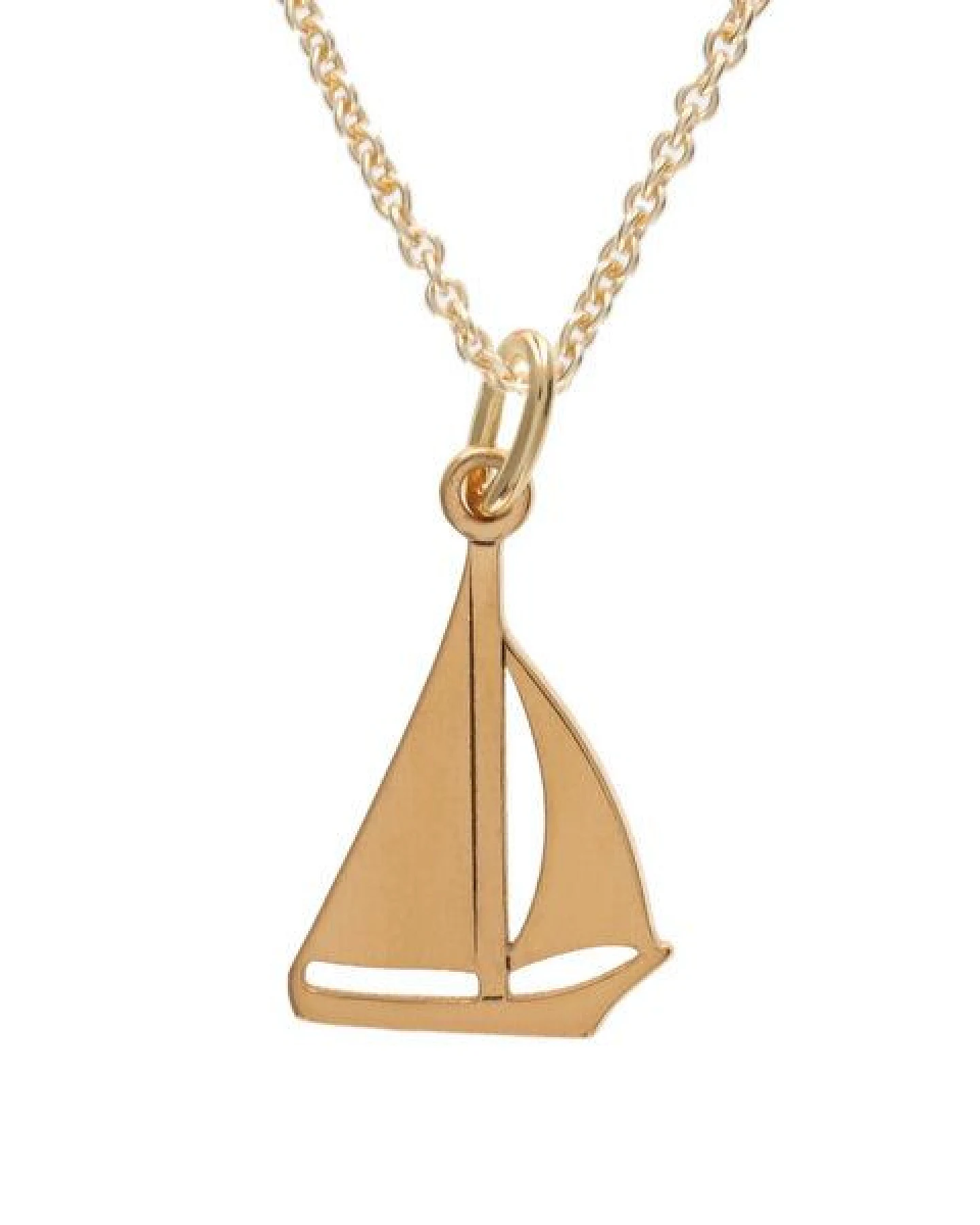 BELLYBIRD Jewellery Halskette - kleines Segelboot, Anhänger/ Silber/ Silber vergoldet – Ansicht 2