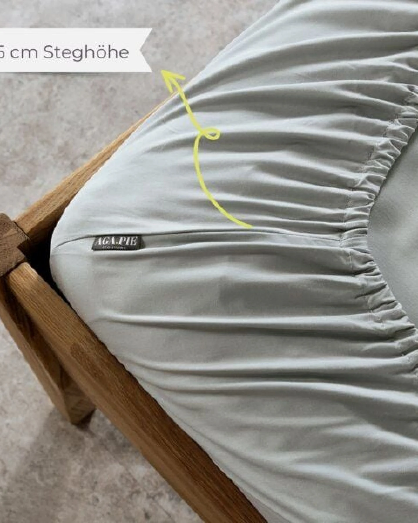 AGA.PIE Kinderspannbettlaken aus 100% Lyocell aus Bambuscellulose – Ansicht 4