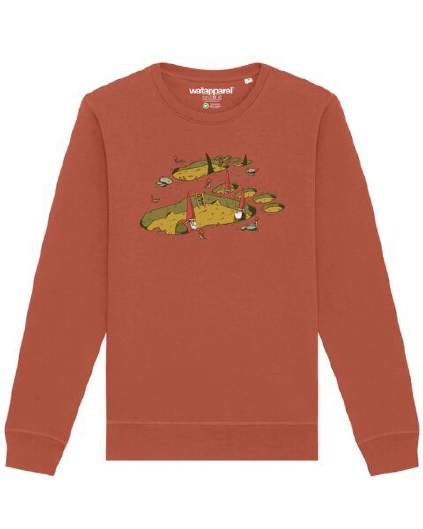 watapparel Sweatshirt Unisex Gnome Footprint – Ansicht 2