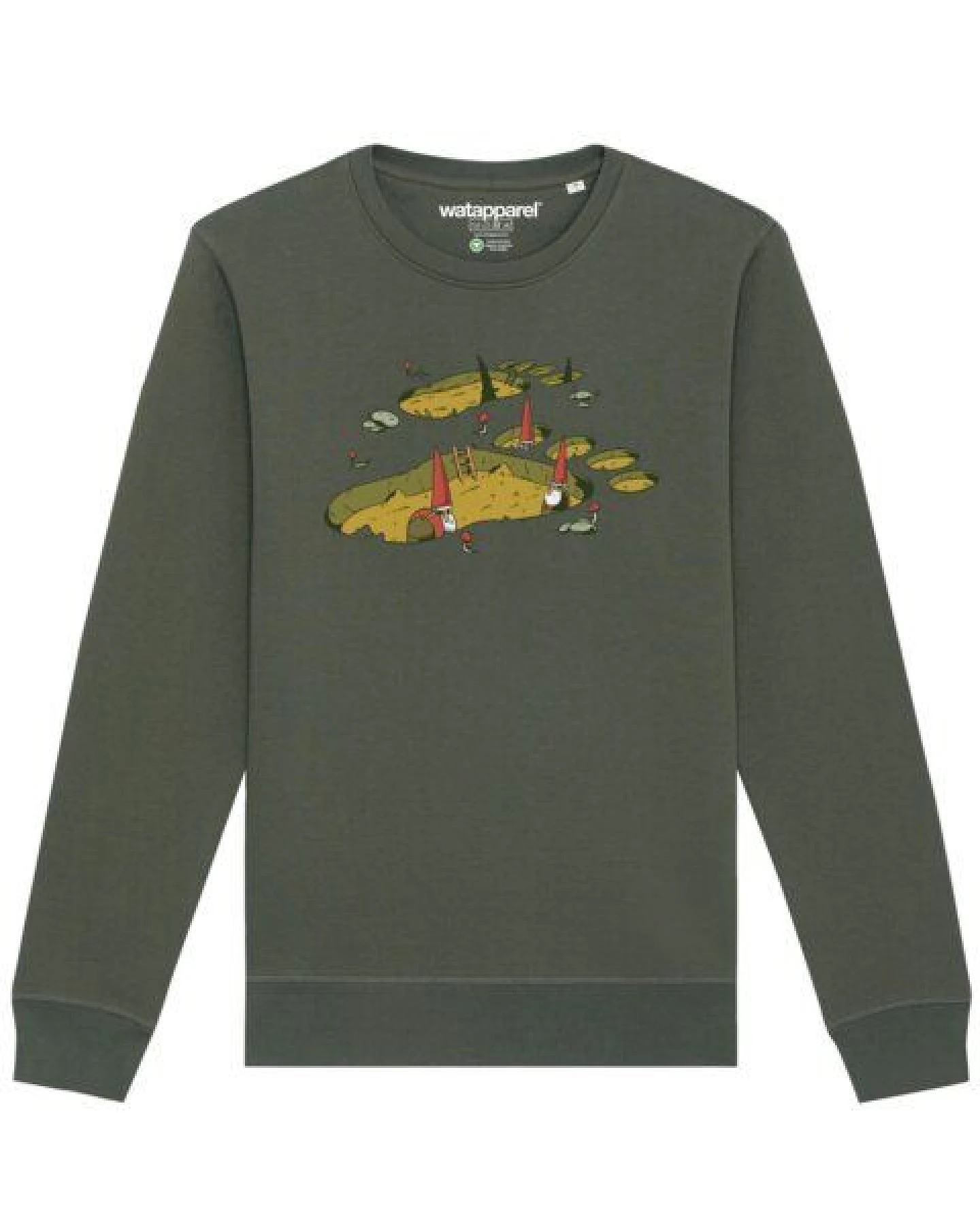 watapparel Sweatshirt Unisex Gnome Footprint – Ansicht 2
