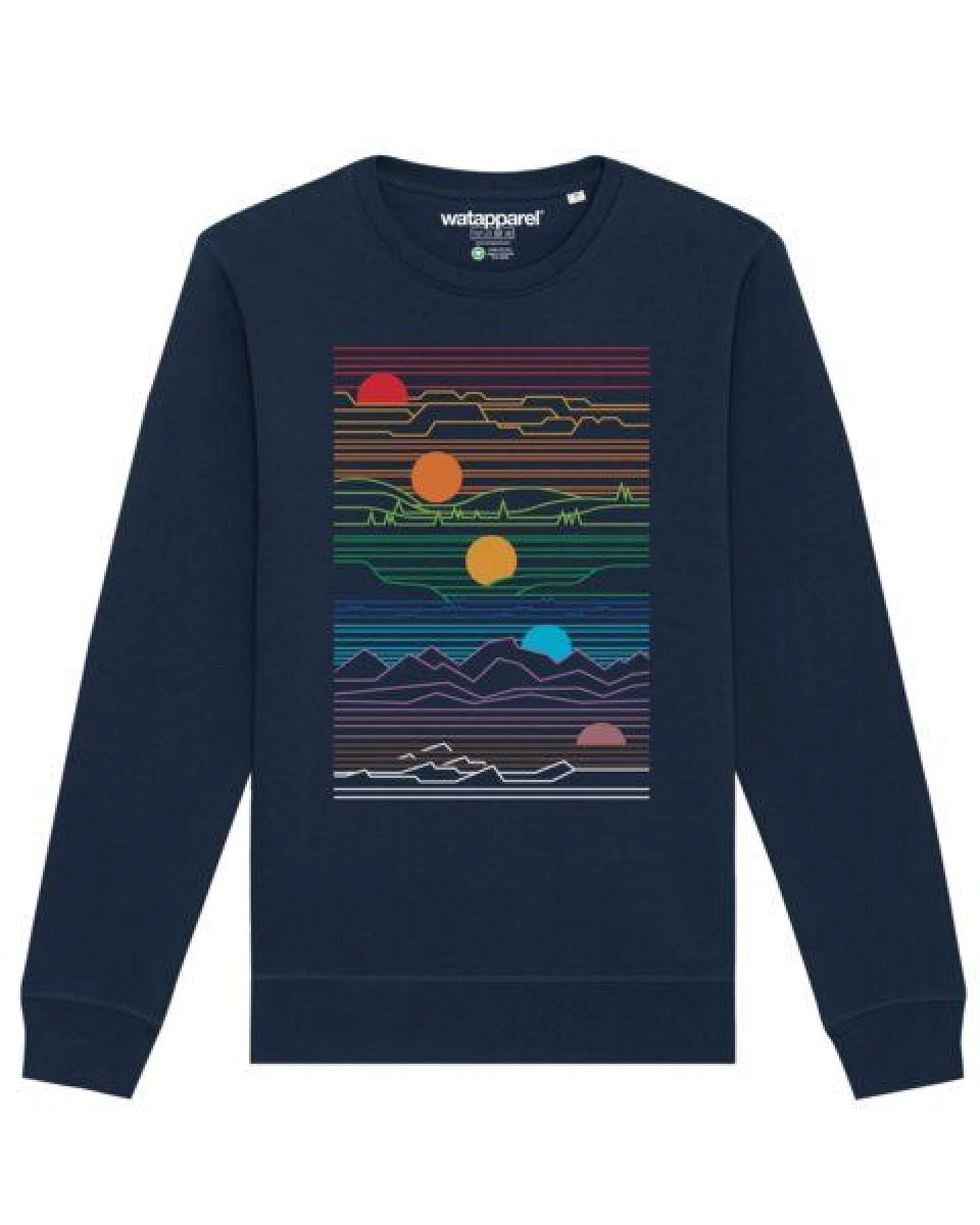 watapparel Sweatshirt Unisex Sun And Moon – Ansicht 2