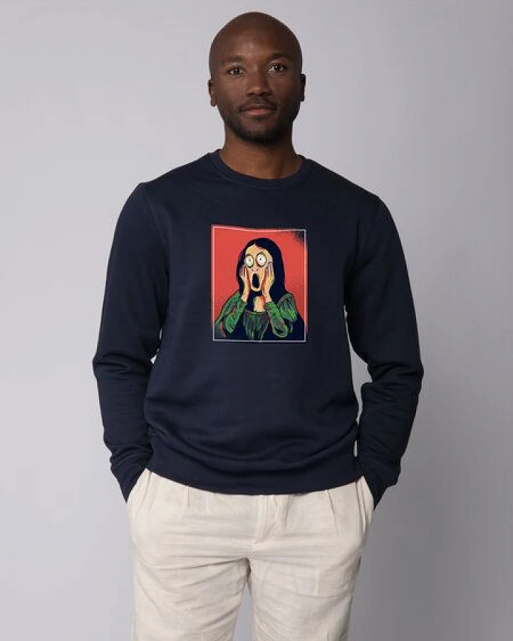 watapparel Sweatshirt Unisex Mona Lisa Scream
