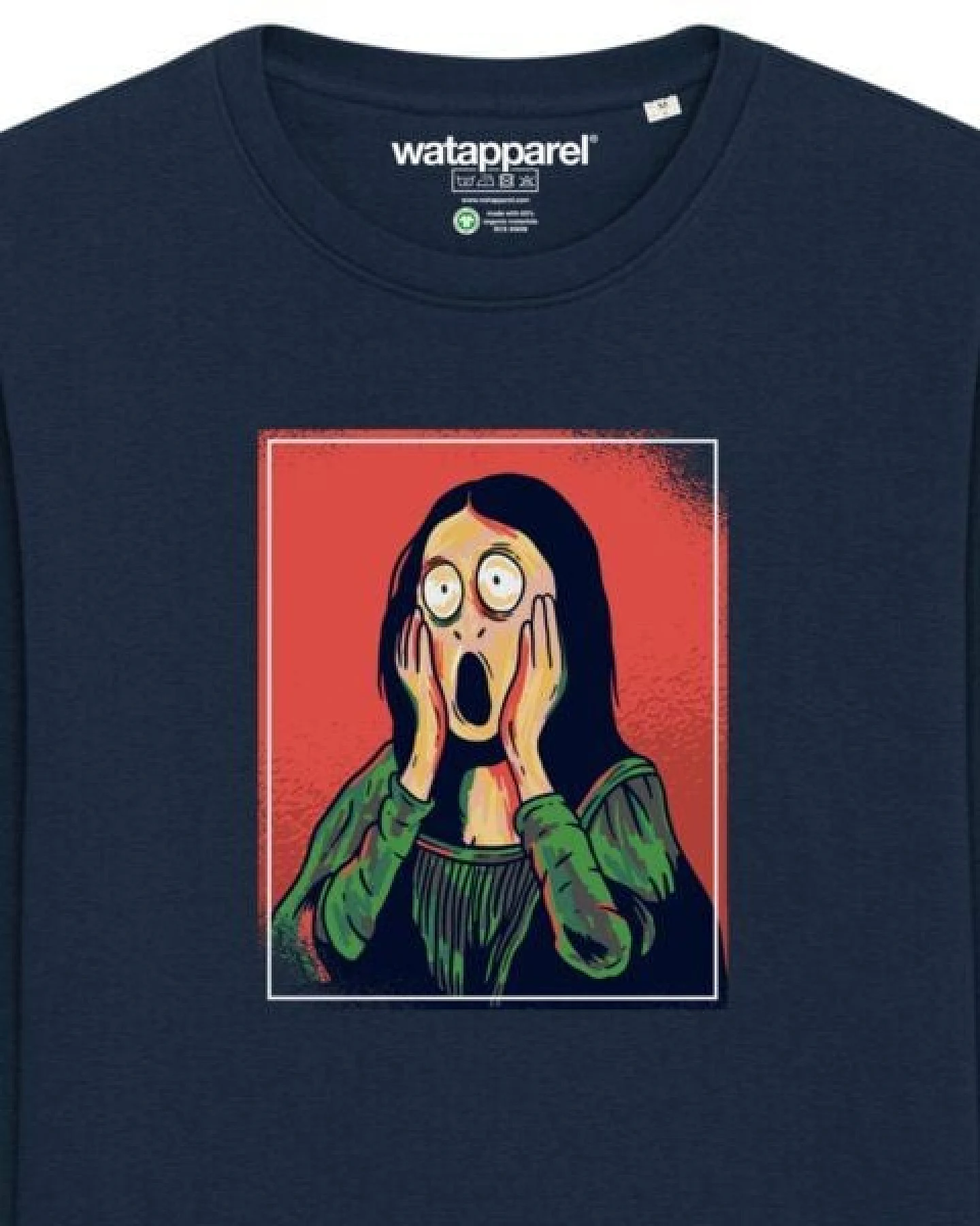 watapparel Sweatshirt Unisex Mona Lisa Scream – Ansicht 3