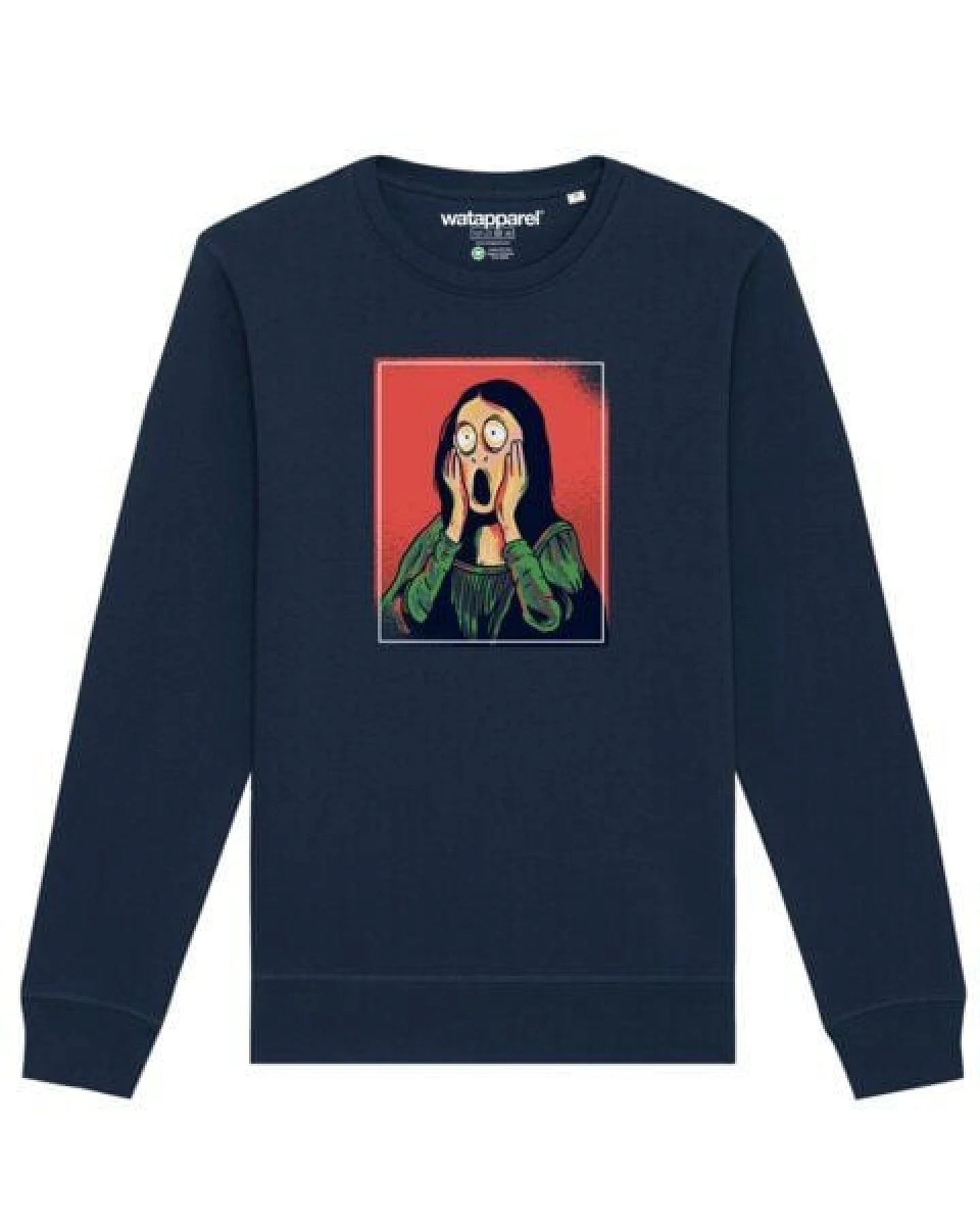 watapparel Sweatshirt Unisex Mona Lisa Scream – Ansicht 2