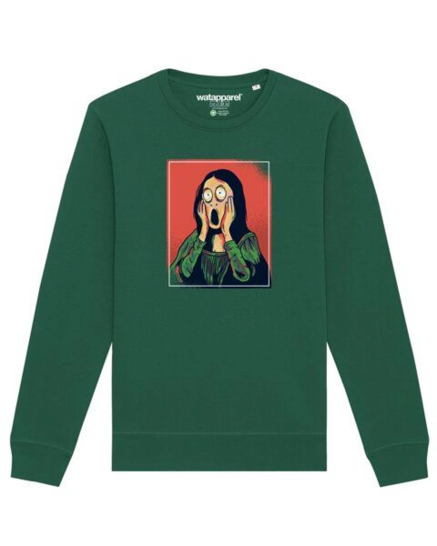 watapparel Sweatshirt Unisex Mona Lisa Scream – Ansicht 2