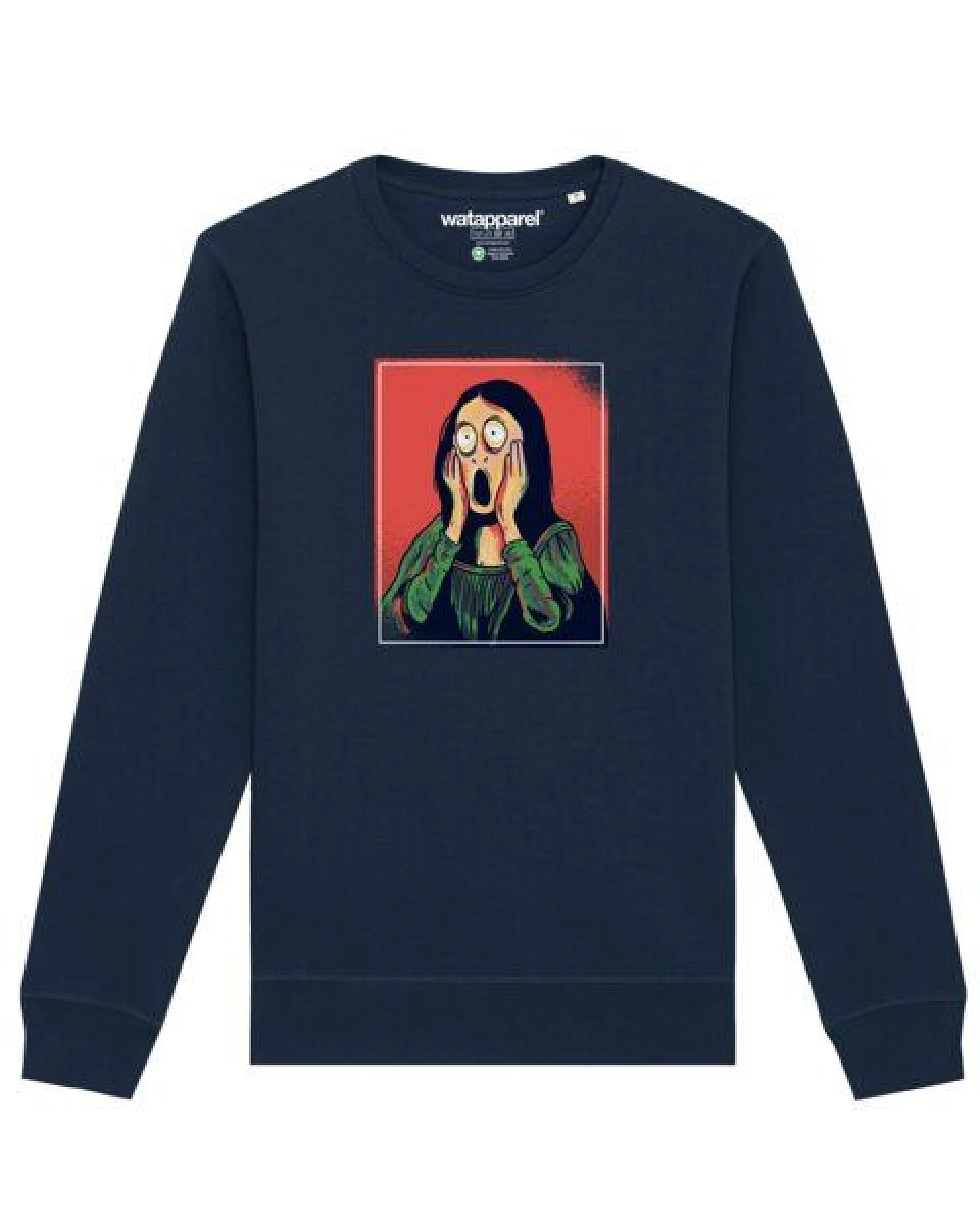 watapparel Sweatshirt Unisex Mona Lisa Scream – Ansicht 2