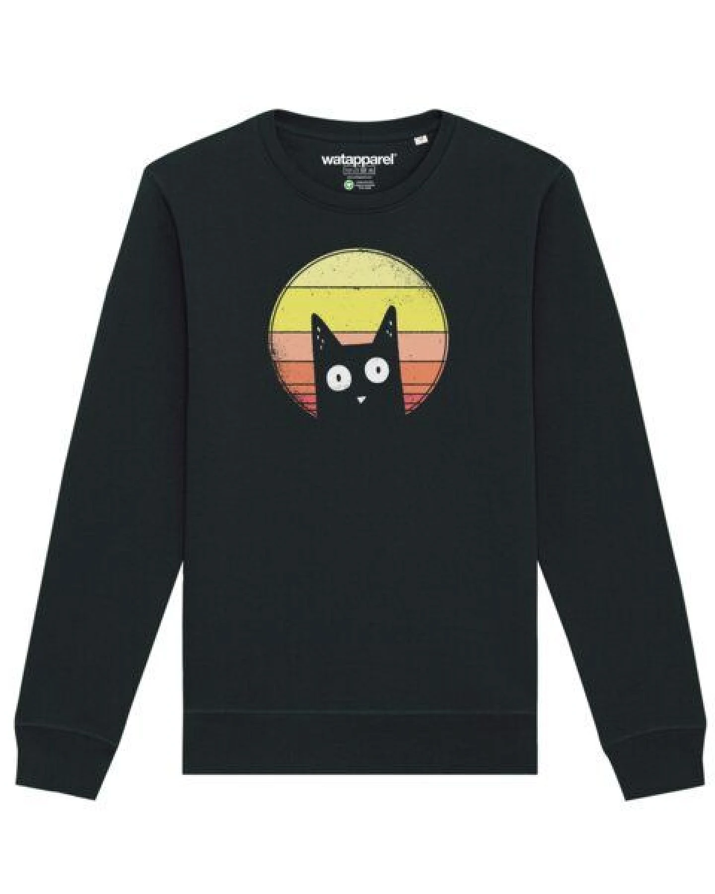 watapparel Sweatshirt Unisex Sunset Cat – Ansicht 2