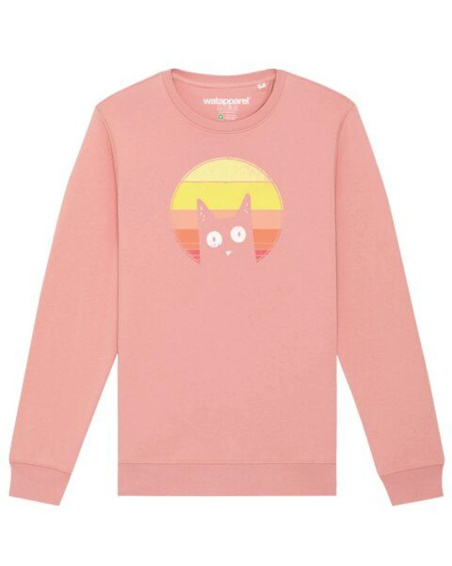 watapparel Sweatshirt Unisex Sunset Cat – Ansicht 2