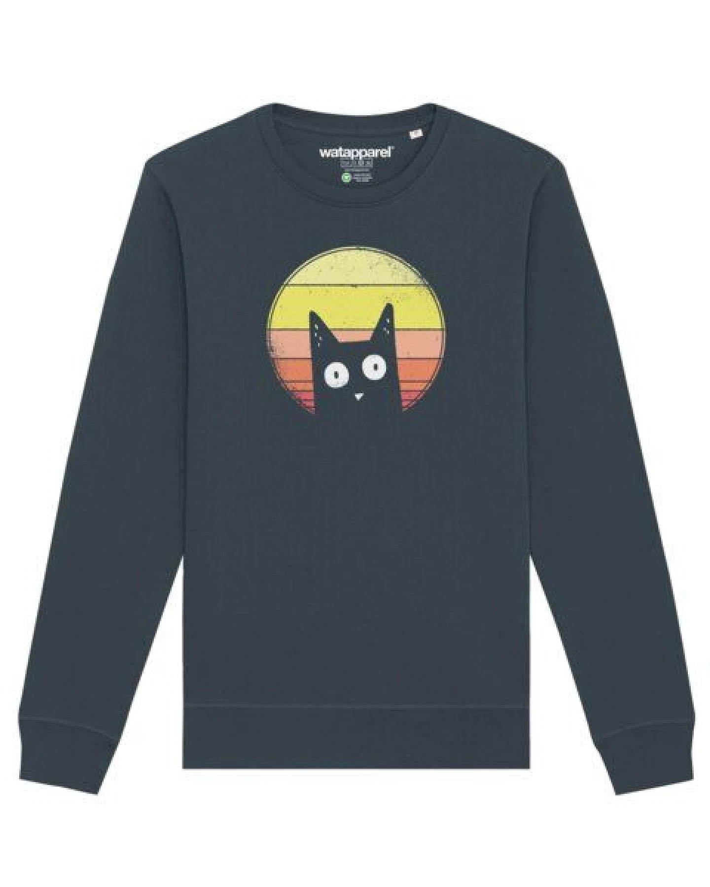 watapparel Sweatshirt Unisex Sunset Cat – Ansicht 2