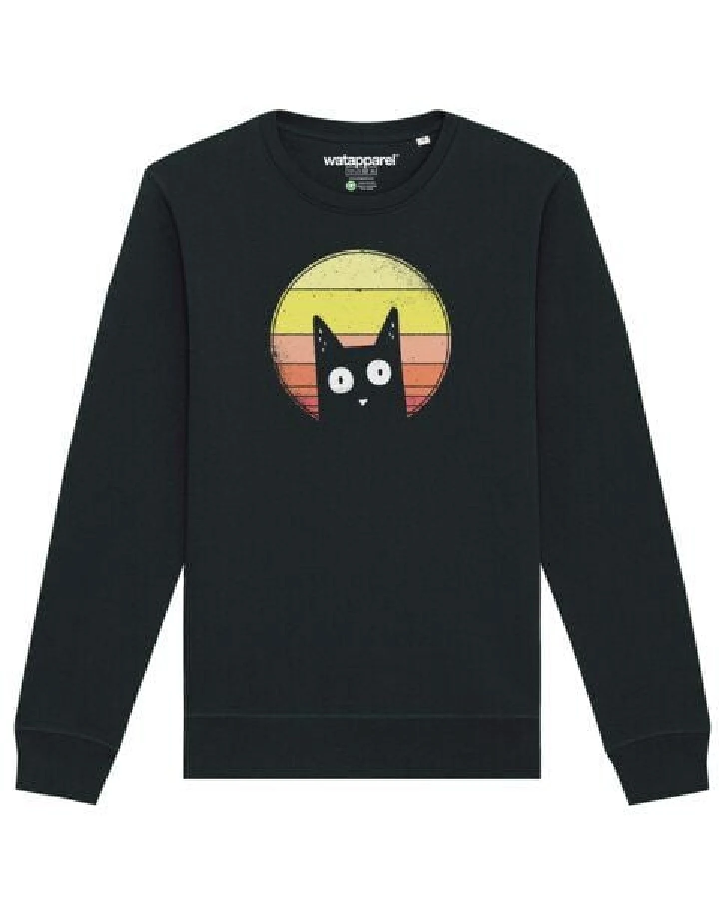 watapparel Sweatshirt Unisex Sunset Cat – Ansicht 2