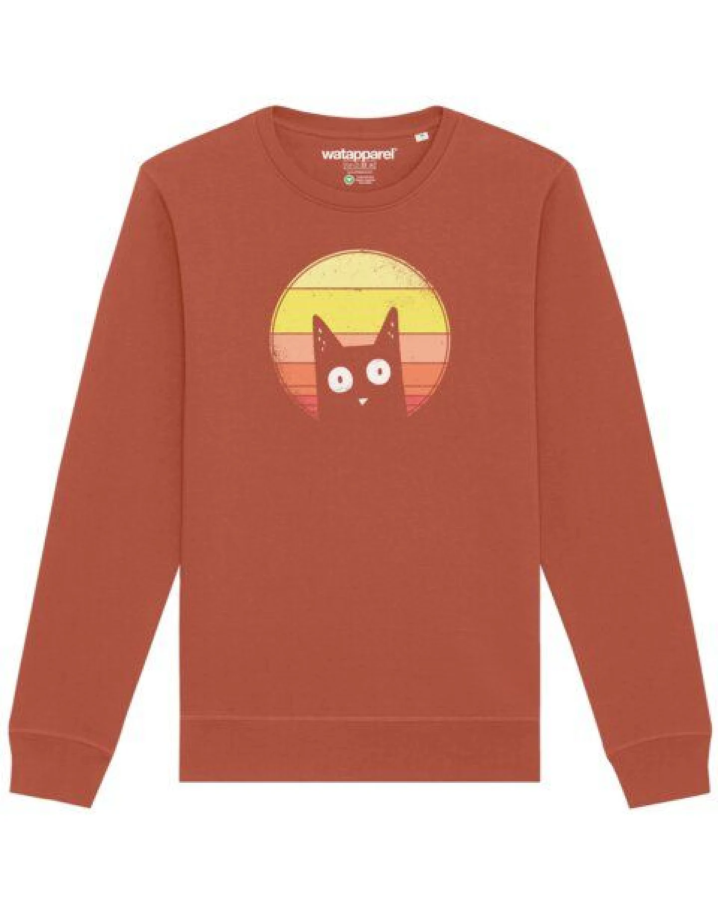 watapparel Sweatshirt Unisex Sunset Cat – Ansicht 2