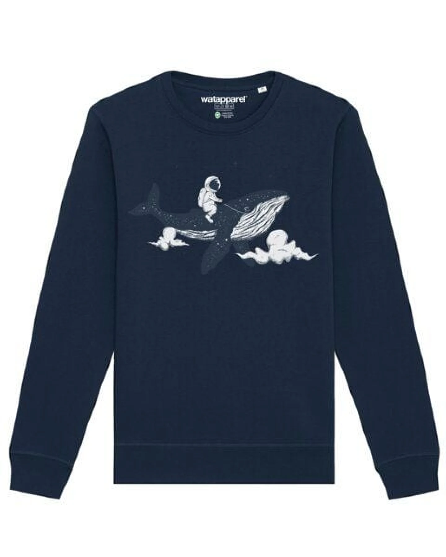 watapparel Sweatshirt Unisex Spacewhale – Ansicht 2