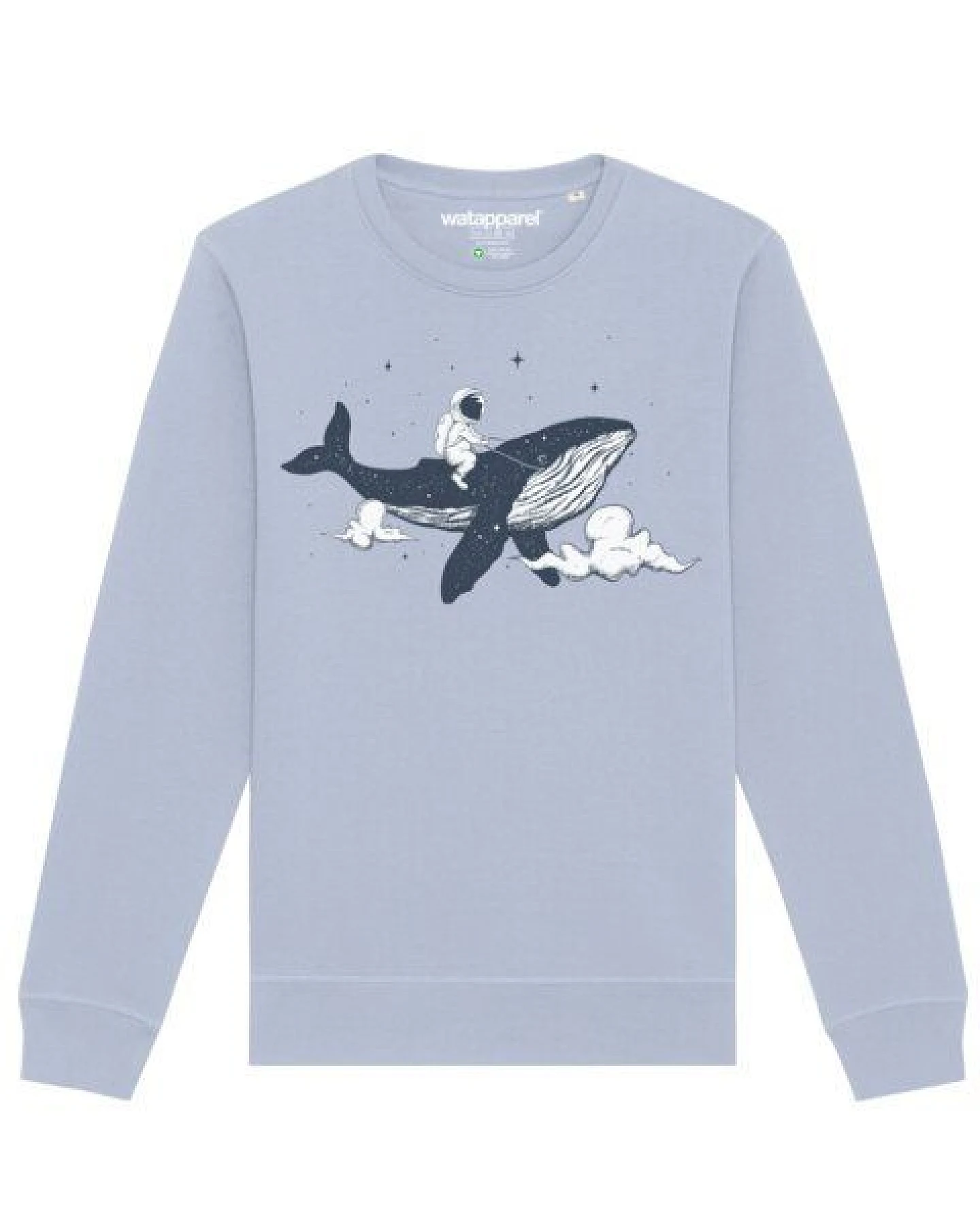 watapparel Sweatshirt Unisex Spacewhale – Ansicht 2