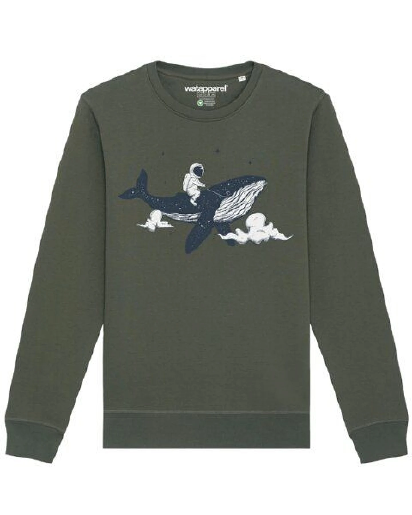 watapparel Sweatshirt Unisex Spacewhale – Ansicht 2