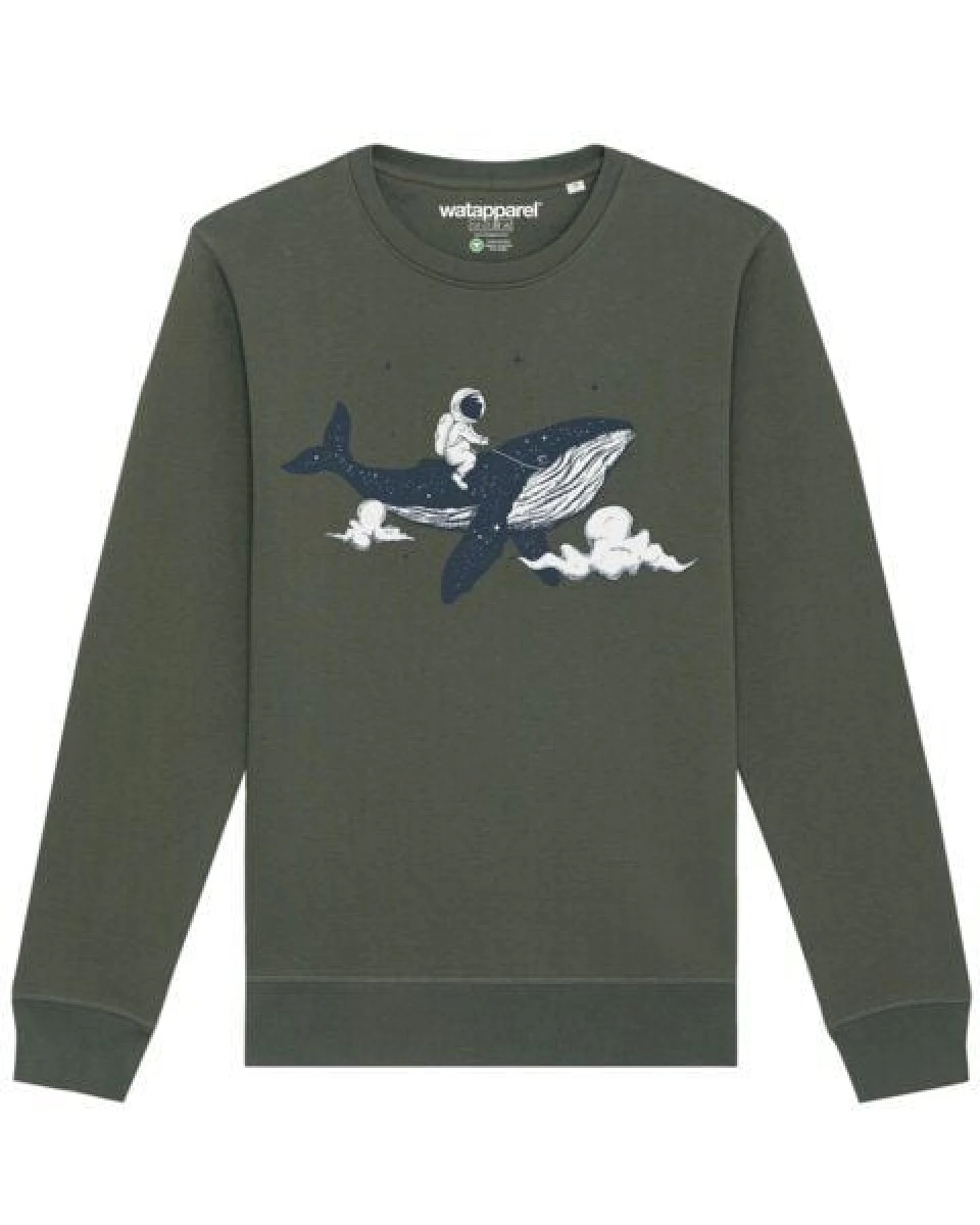 watapparel Sweatshirt Unisex Spacewhale – Ansicht 2