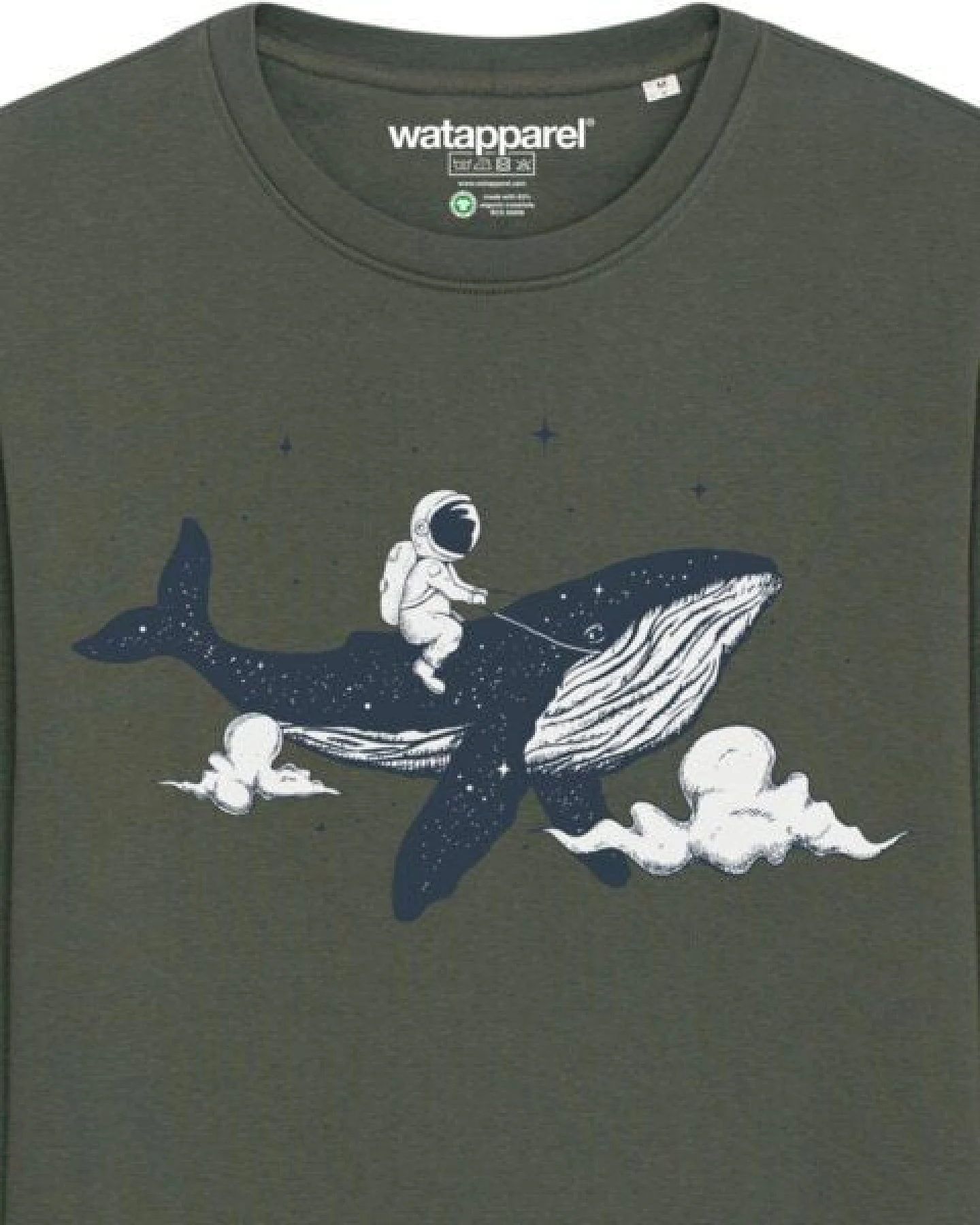 watapparel Sweatshirt Unisex Spacewhale – Ansicht 3
