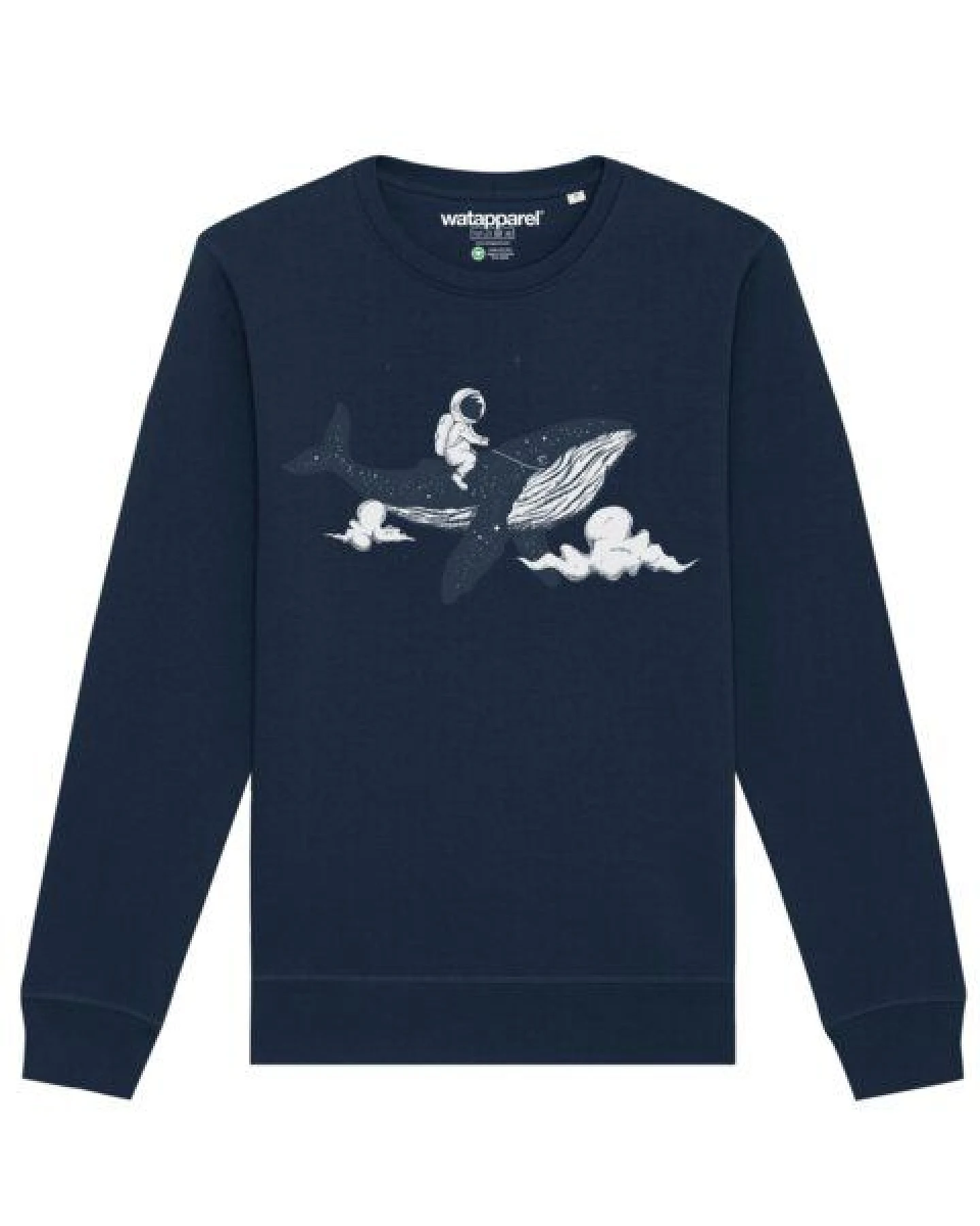 watapparel Sweatshirt Unisex Spacewhale – Ansicht 2