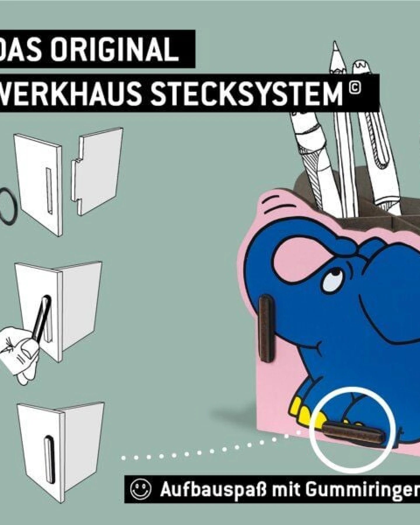 WERKHAUS Die Maus - Stiftebox Elefant – Ansicht 3