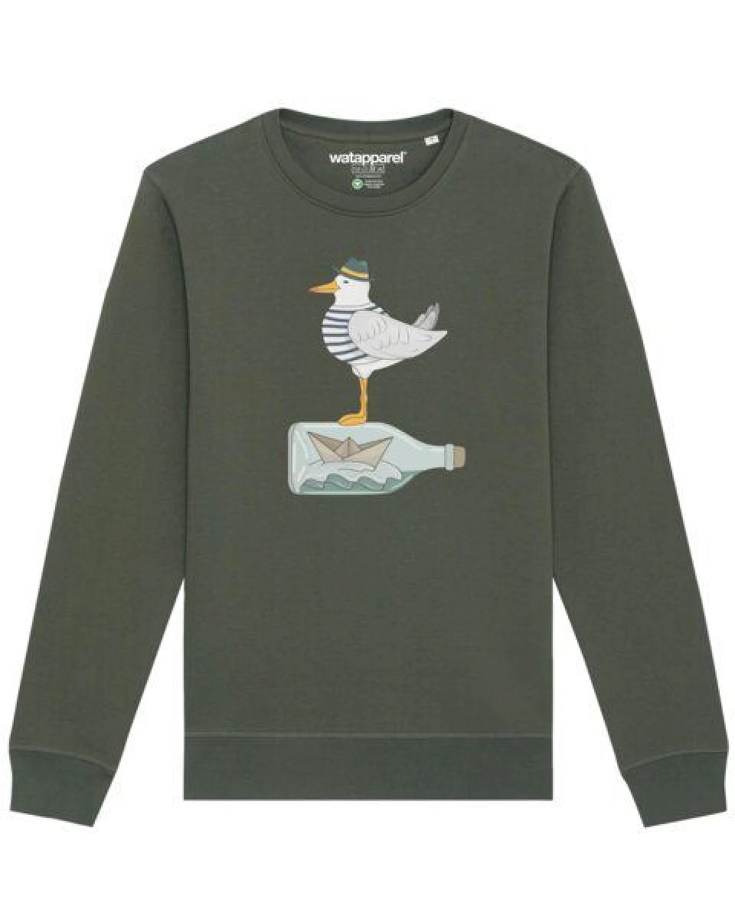 watapparel Sweatshirt Unisex Möwe mit Hut – Ansicht 2