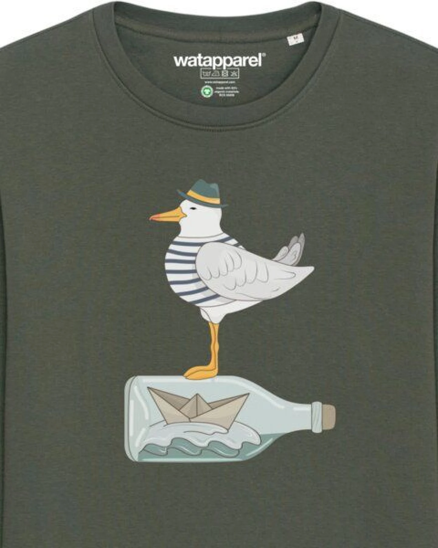 watapparel Sweatshirt Unisex Möwe mit Hut – Ansicht 3