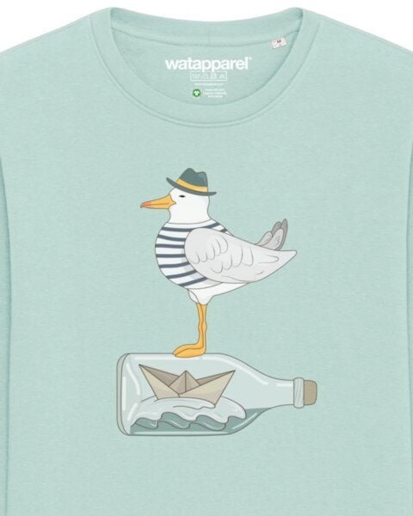 watapparel Sweatshirt Unisex Möwe mit Hut – Ansicht 3