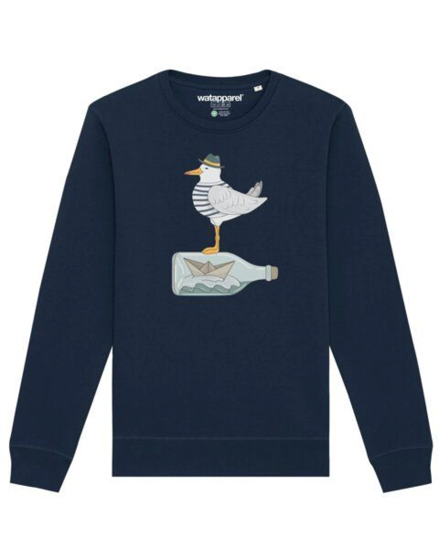 watapparel Sweatshirt Unisex Möwe mit Hut – Ansicht 2