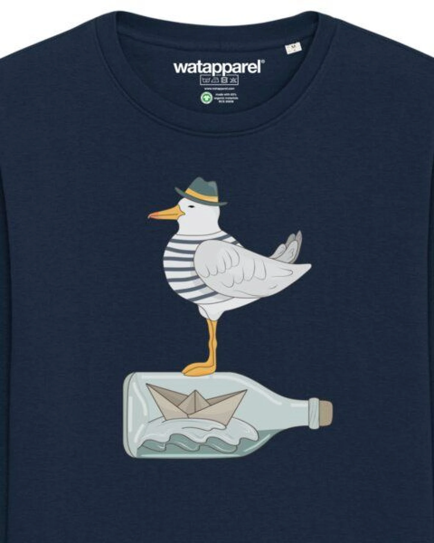 watapparel Sweatshirt Unisex Möwe mit Hut – Ansicht 3