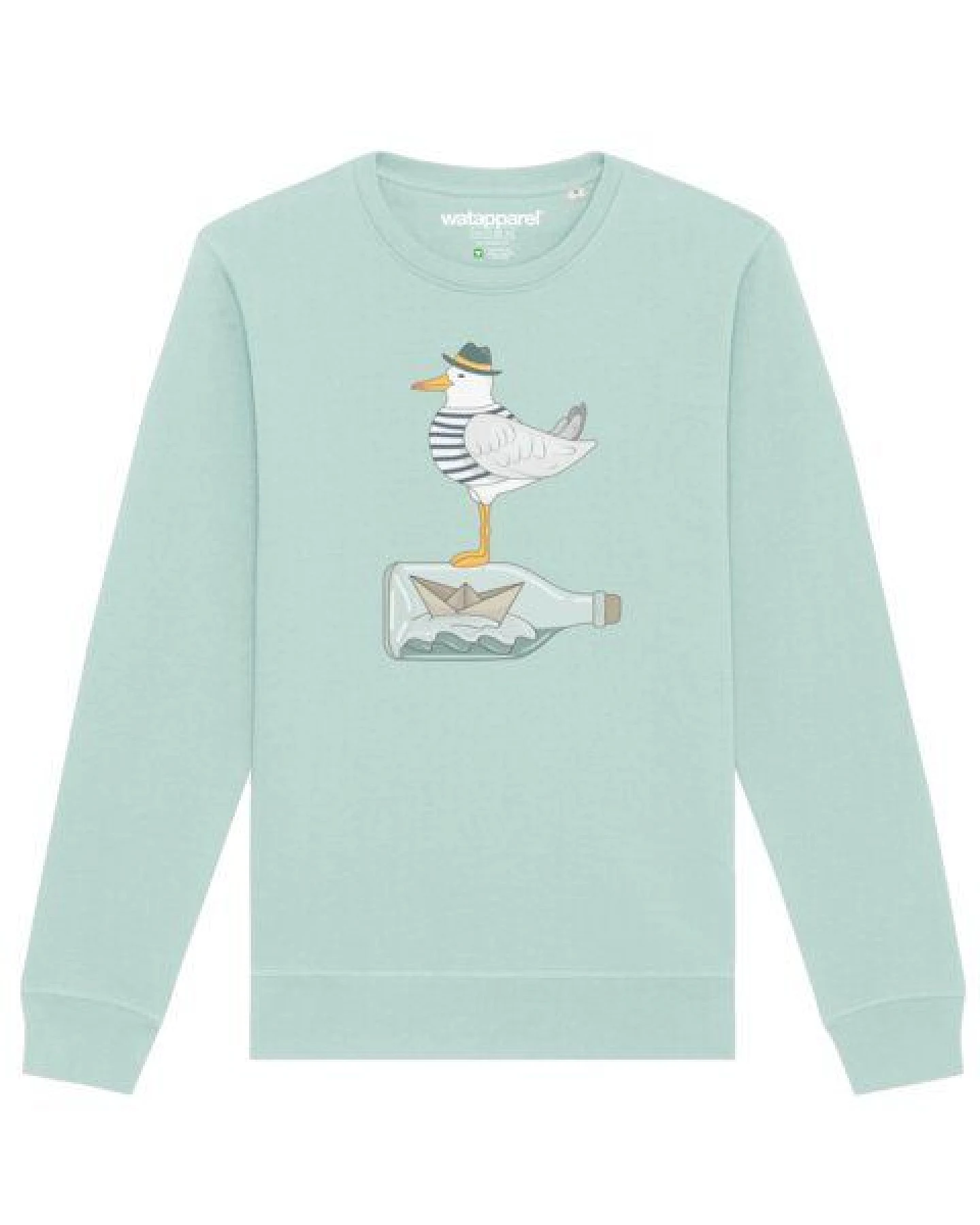 watapparel Sweatshirt Unisex Möwe mit Hut – Ansicht 2